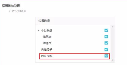 西瓜視頻廣告主在頭條AD后臺(tái)創(chuàng)建廣告計(jì)劃時(shí)，可單獨(dú)在西瓜視頻投放廣告。